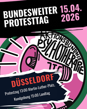 Bundesweiter Protesttag Psychotherapie 15.04.2026 Düsseldorf